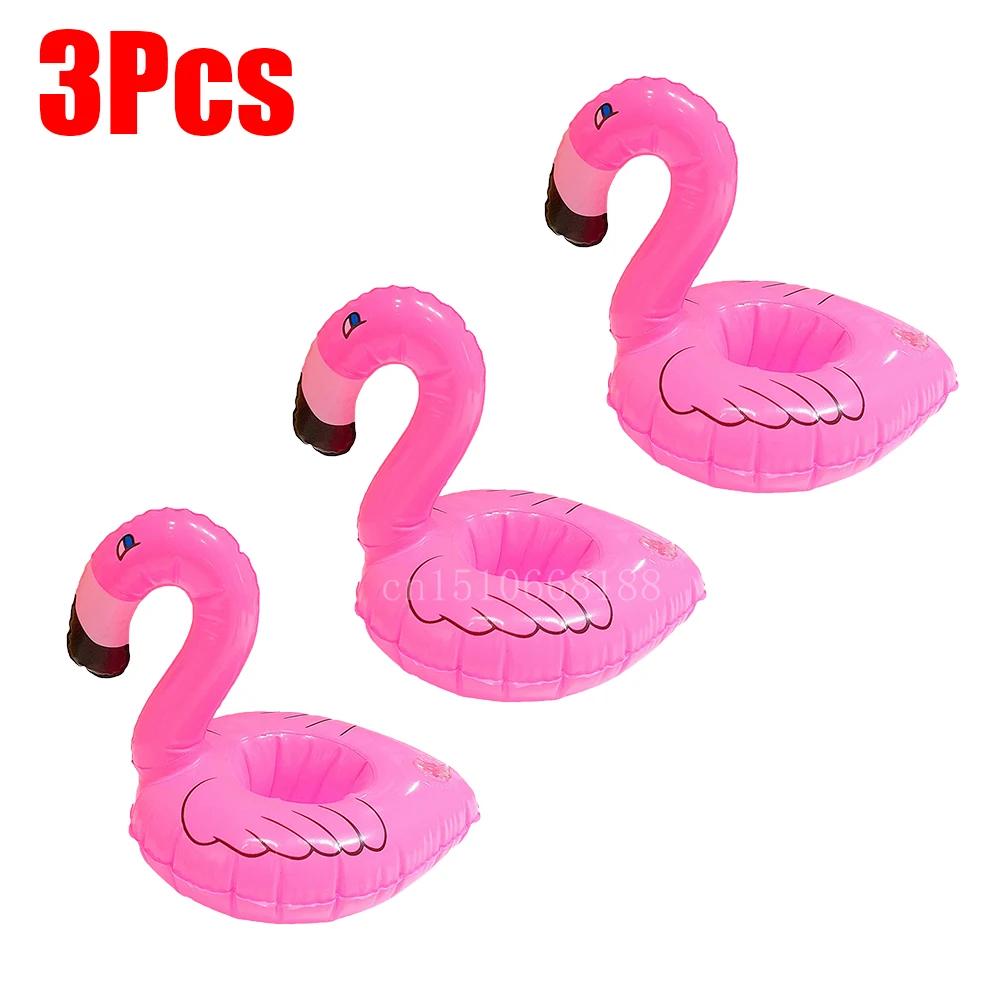 1-5 Stücke Schwimmender Becher Aufblasbarer Flamingo Getränkebecherhalter Pool Float Bar Untersetzer Schwimmhilfen Rosa Spielzeug Getränkehalter