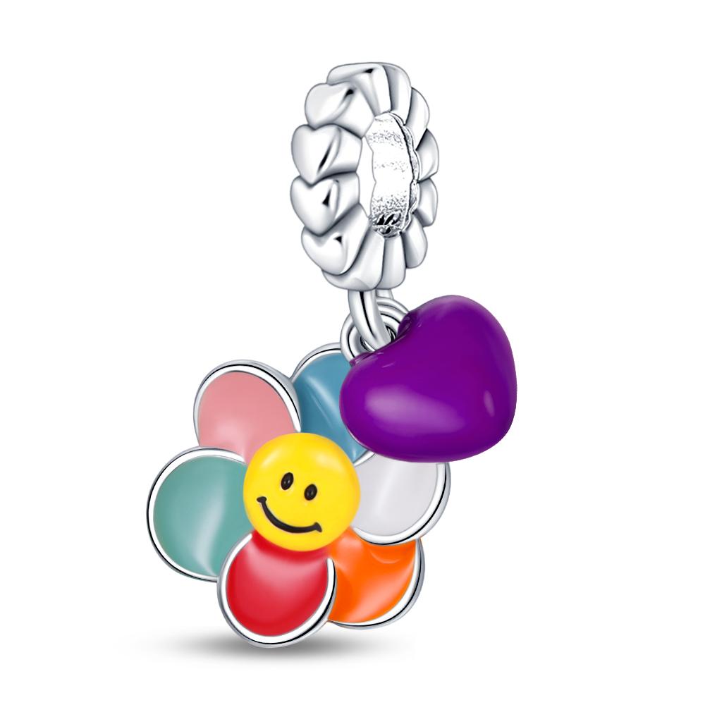 S925 Sterling Silver Sunflower Butterfly Plants Insects Series Charms Beads Fit Original  Bracelets SS925 DIY Jewelry Gifts