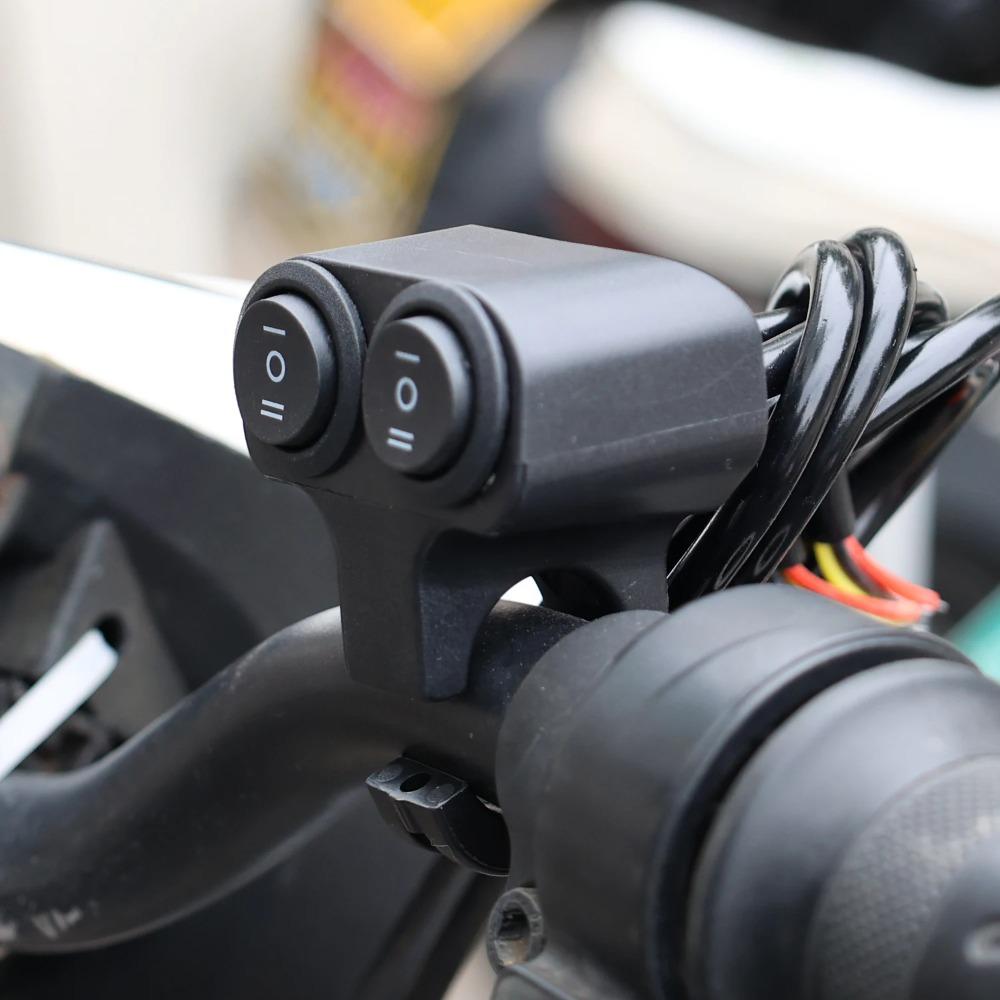 LED Compatible Light Control Button Aluminum Alloy Motorcycle Switch  Spotlight Operation