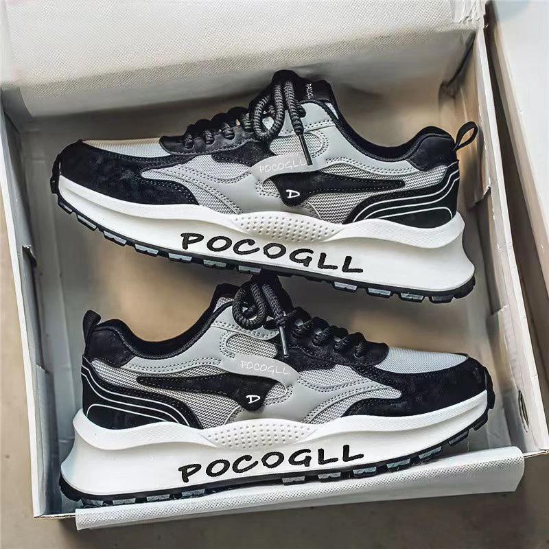 Men's Breathable Spor Casual oes Summer 2025 Faionable Retro Hong Kong Sle Increased Height Net Face oes for Men