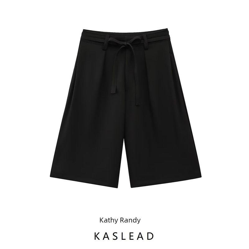 Kaslead New Arrival Women's Clothing Fashion Style Stylish Simple and Versatile Pleated Casual Shorts 4786057