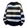 Pullovers Long Sleeves Sweaters Unisex Men's Jumper Couple Paragraph Winter Men's Korean Wear Knitted Cardigan Men's Stripes Round Neck Men's Tops