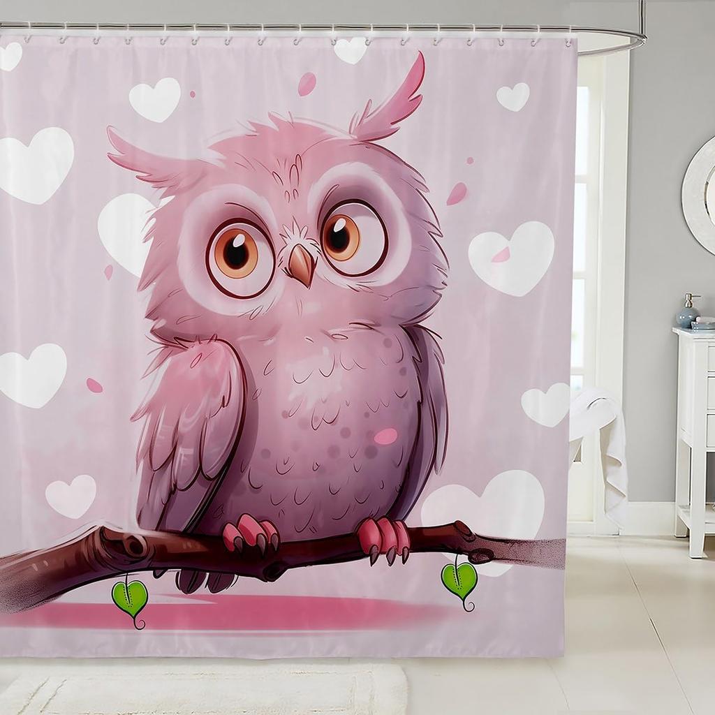 Kids Funny Cat Waterproof Bathroom Curtain Cartoon Kitten Bath Curtain for Kids Boys Girls, Pet Lovers Gifts Shower Curtain Cute