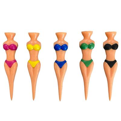 Golf Tee Long 5 Pieces 80mm Plastic Tee Unique Funny