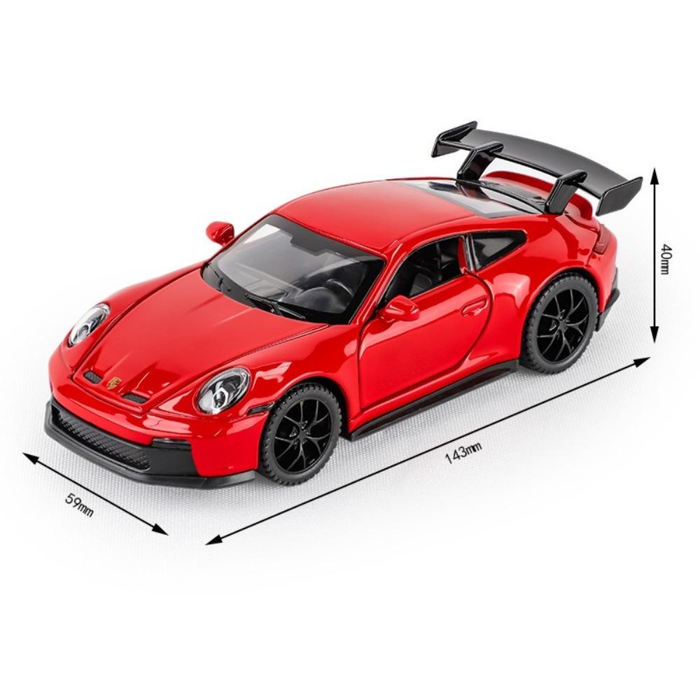 1/32 Porsche 911 GT3 RS Alloy Diecast Racing Car Model Collection of Hobby Decorative Fine Ornaments Sound Light Toy Gift for Friends