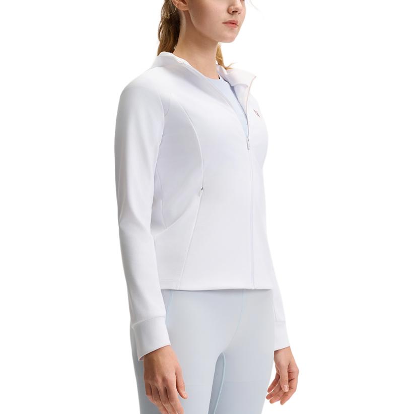 Fila Fitness Fashion Simple Comfortable Versatile Hooded Jacket Women Jackets White A11W521502F-WT