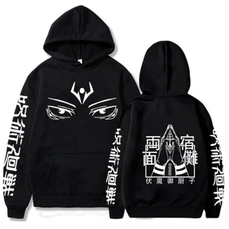 Anime Hoodie Hip Hop Men Women Loose Long Sleeve Autumn Pullover Print Hooded Sweatshirt