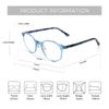 ZENOTTIC Casual Geometric Round Optical Prescription Eyeglasses Frames for Men Women Ultralight Acetate Spectacle Frame
