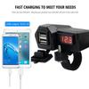 Motocycle Dual USB Charger Waterproof Motorcycle Handlebar Charger Socket For iPhone Samsung Huawei with ON/OFF Switch