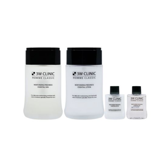 3W Clinic Homme Classic Essential 2 Set Men’s Skincare Kit Hydrating & Refreshing Care