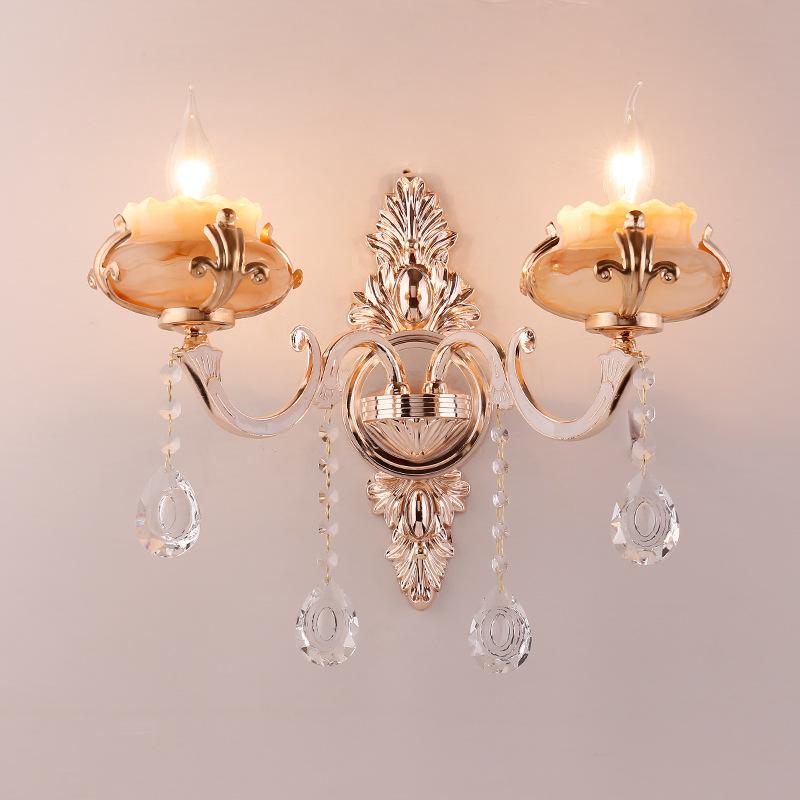 modern wall lamp jade shade living room crystal wall lamps Led Arandela Hotel room art deco Man-made marble Wall Light fixtures