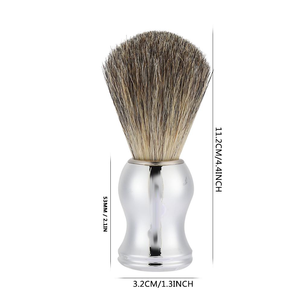 Men Portable Beard Brush Salon Facial Cleaning Foaming Shaving Brush Grooming Tool