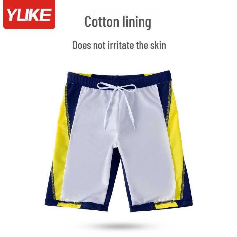 2024 Boys' Quick-Drying Split Swimsuit for Big Kids - Hot Spring Professional Swim Trunks
