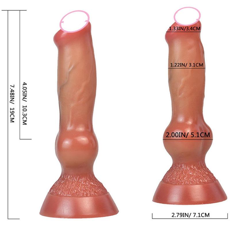 Luminous Dog Dildo Anal Plug Animal Dildo Sex Toys for Women Men Silicone Penis for Women Glow In The Dark