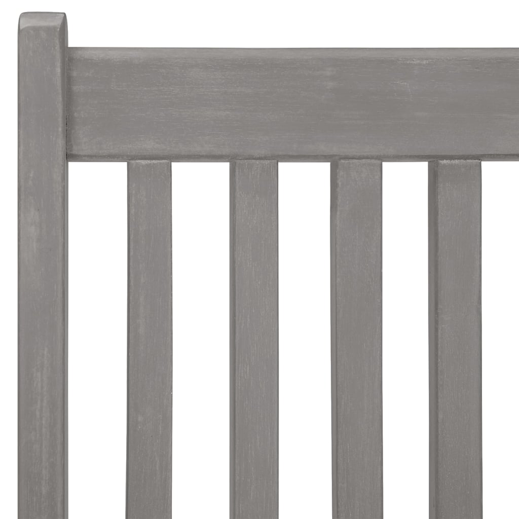 Adjustable Garden Chairs 2 pcs Grey Solid Acacia Wood