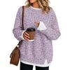 Women's Leopard Print Two-Piece Long Sleeve Round Neck Pullover Top for Casual Wear