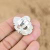 Natural Plume Agate Gemstone Promise Adjustable Ring 925 Silver For Girls