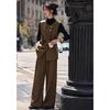 Mohan Yimei Women's Old Money Style Vest & Wide-Leg Pants Set
