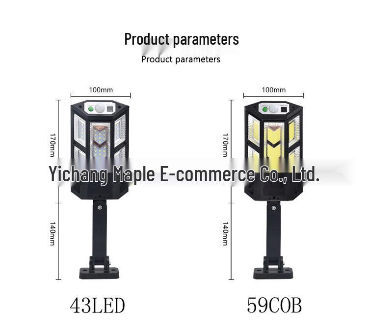 Solar-Powered Remote Control Motion Sensor Outdoor Wall Light