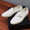 Luxury New Designer Men's Pointed White Brown Monk Strap Shoes British Fashion Wedding Dress Homecoming Sapatos Tenis Masculino
