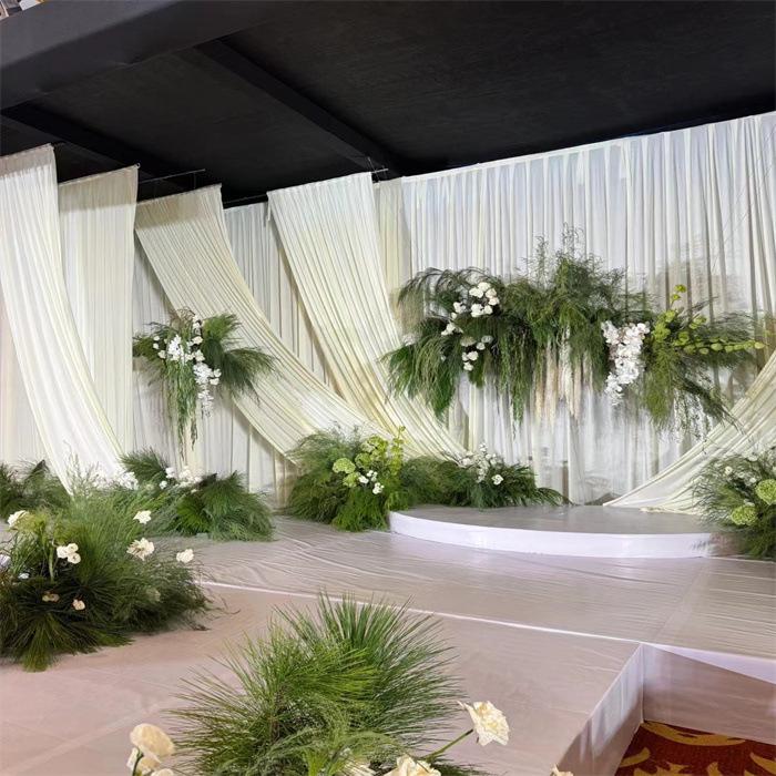 Matte Seiden-Stretch-Stoffe für Hochzeitsvorhänge und Hoteldekoration