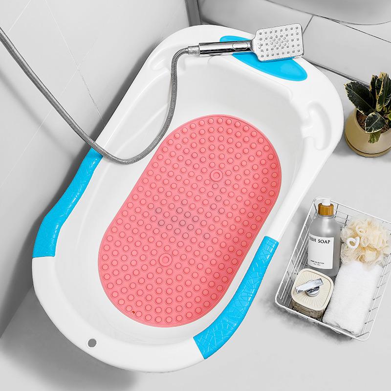 Non-Slip Baby Bath Mat - Silicone Cartoon Seat for Bathtub or Pool, Eco-Friendly & Odorless