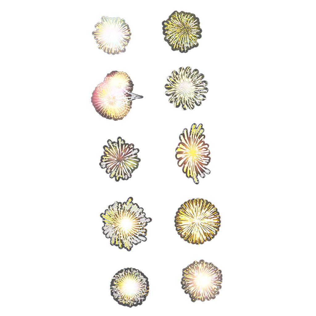 20 Sheets Scrapbook Stickers Exquisite Innovative Fireworks Series Planner Stickers Decoration for Scrapbook Journal