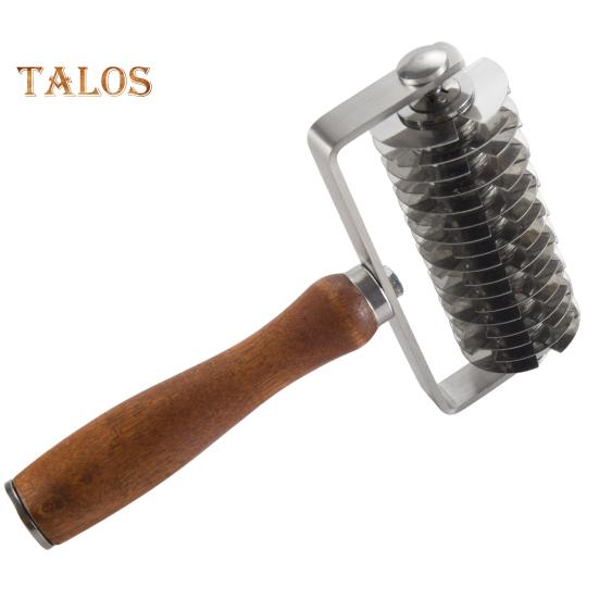 Stalowa kratka do ciasta na pizzę z drewnianym uchwytem, do robienia wzorów siatki na ciasteczka, ciasta, torty