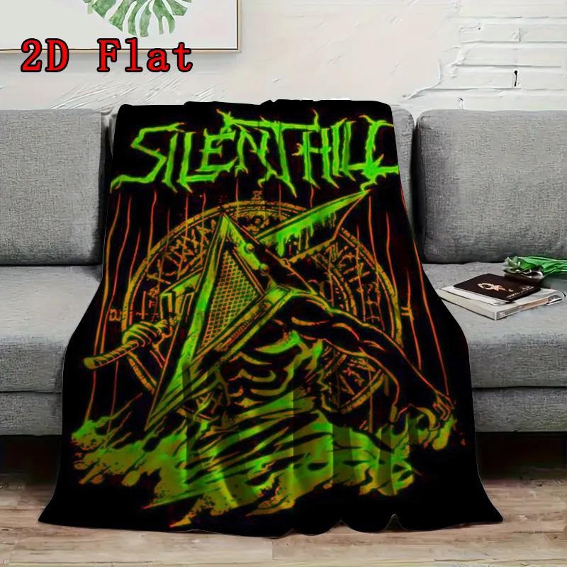 Silent Hill Pyramid Head 2D Flat Pattern Flannel Blanket High quality All Seasons Warmth and Comfort Perfect for Christmas Gifts.MMT0918317