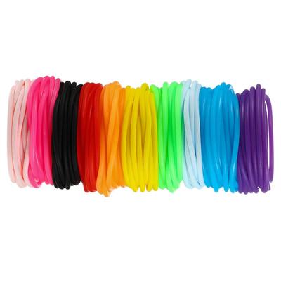 50 pz Braccialetti di Gomma Colori Caramella per Donna Braccialetti di Gelatina di Silicone Elastico al Neon Braccialetti Polsino Ragazze Fasce per Capelli Gommose Anello per Capelli Accessori Moda