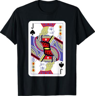 Jack Of Spades Playing Cards Halloween Costume Casino Easy T-Shirt