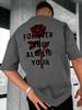 Roseprint Unisex Unisex Pure Cotton Tshirts Outdoor Street Casual Trendy Sporty Loose Comfortable Soft Summer Shortsleeve Clothes