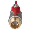 Nickel plated standard ball valve with gland, PN16, 3/4 inch PN16 with butterfly valve
