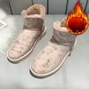 Botas De Mujer Plush Boots  for Women Fashion Winter Indoor Home Fluffy Warm Cotton Boots for Outdoor Fuzzy Cozy Slipper