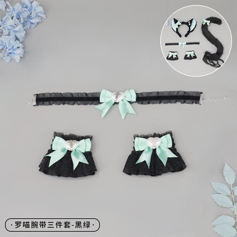 Cosplay Cat Ears Headband Cat Tail Accessories Handmade Cute Cat Girl Beast Ears Hair Accessories Beast Tail Accessories Set