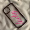 Y2K French English Lucky Phone Case For iPhone 17 16 Pro 15 14 13 12 11 XR XS Max 7 8 Plus Simple Letter Clear Hard Cover Fundas
