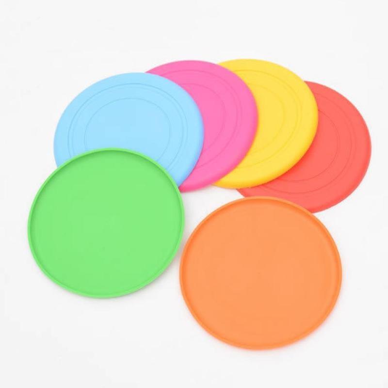 1 X Giocattolo in Silicone per Animali Domestici Cane Giocattolo da Allenamento Resistente ai Denti Frisbee Volante Gioco Frisbee Tendenza