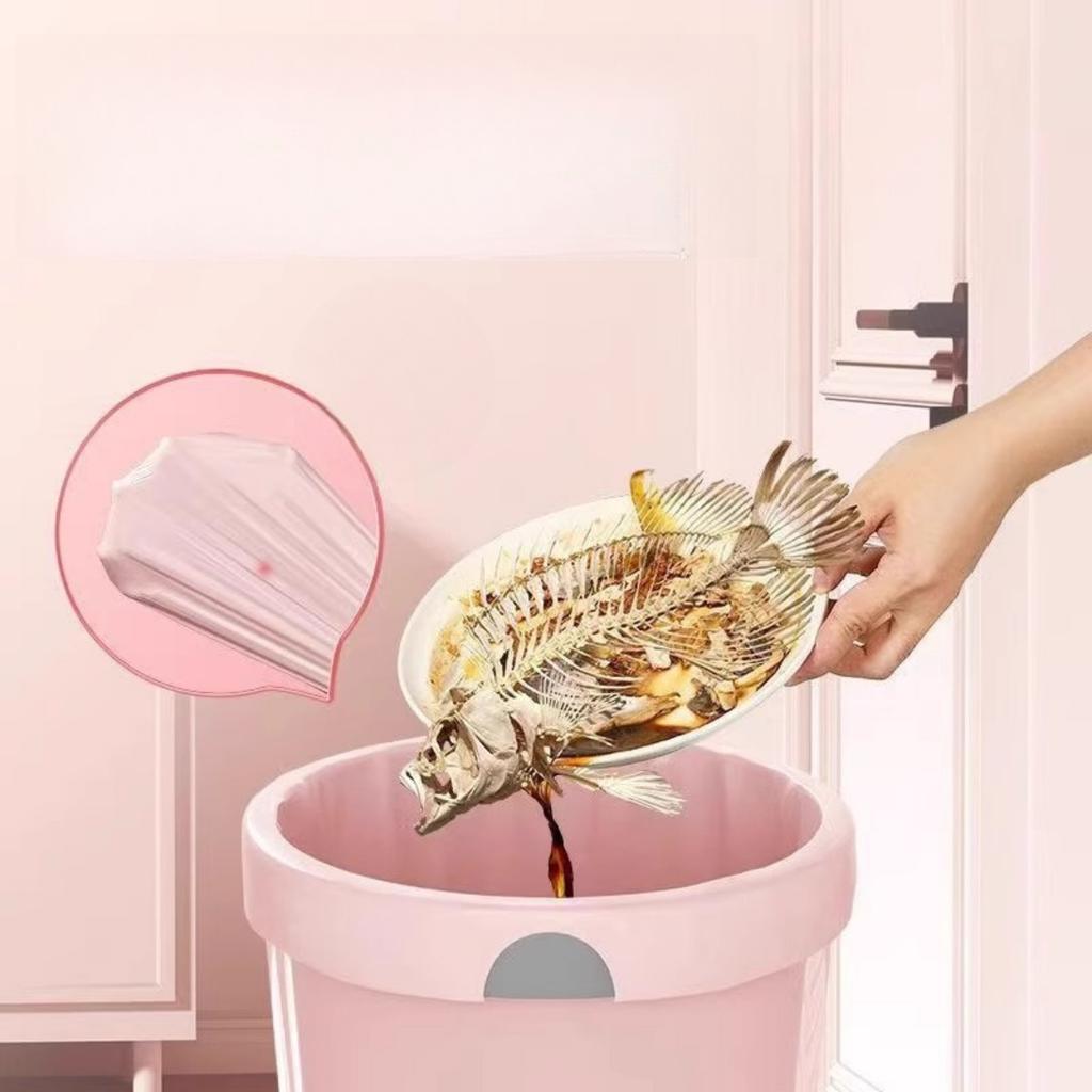 100 Purple Drawstring Garbage Bags, Plastic Garbage Bags, Suitable for Kitchen, Bathroom, Bedroom and Household - Portable Disposal