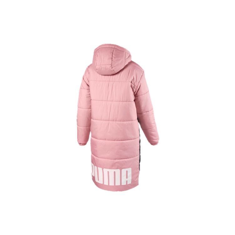 Puma Logo-Free Quilted Cotton-Padded Coat Winter Women's Bridal Pink