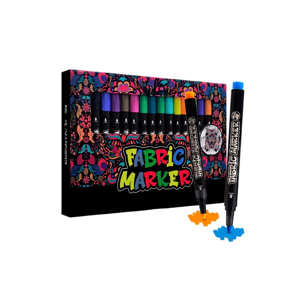 Fabric Markers for Clothes, 5 Pack Quick-Dry Fade- Paint Pens for Shoes, T-Shirts, DIY Hand Painting and Signatures