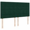 Ottoman Bed with Mattress Dark Green 180x200 Cm Velvet