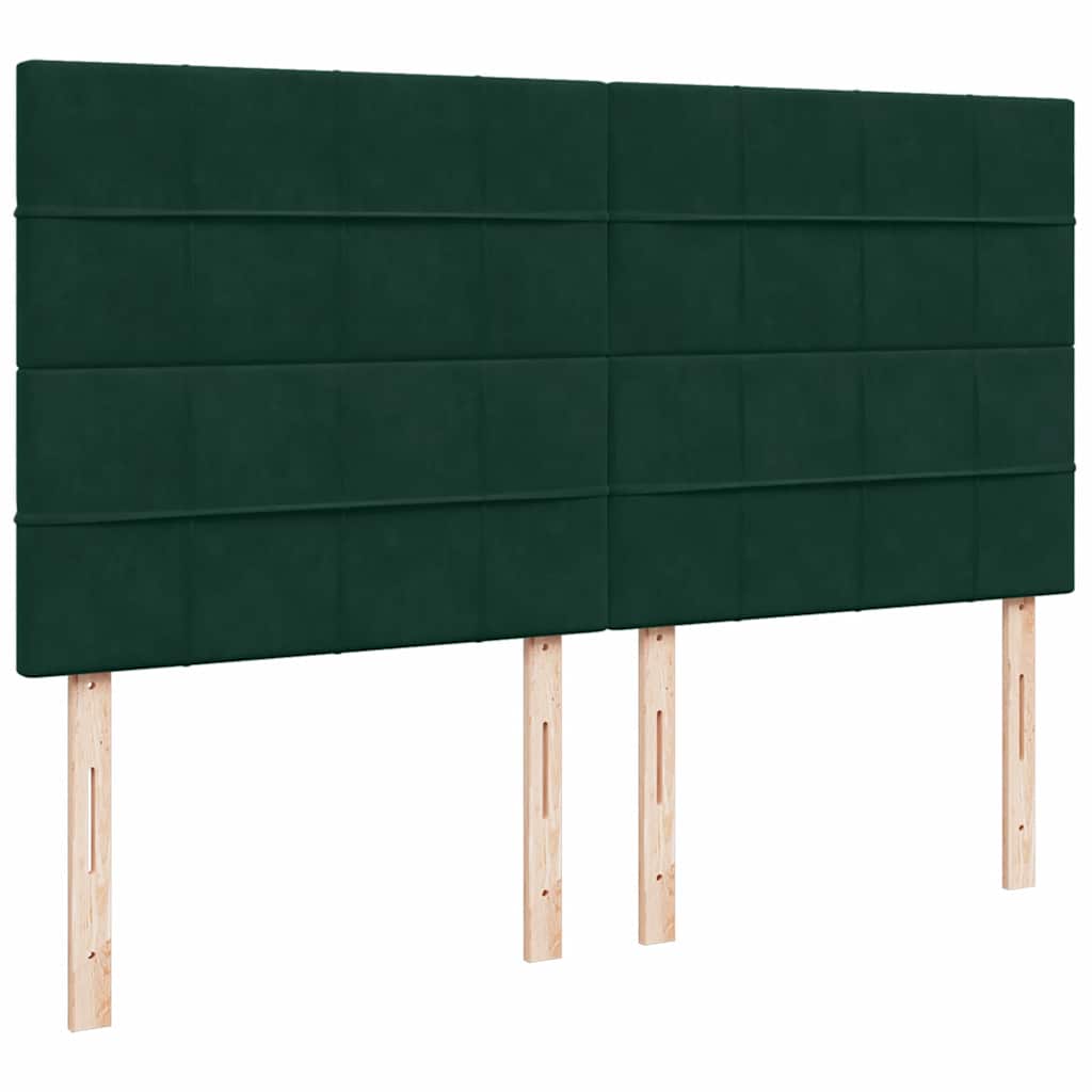 Ottoman Bed with Mattress Dark Green 180x200 Cm Velvet