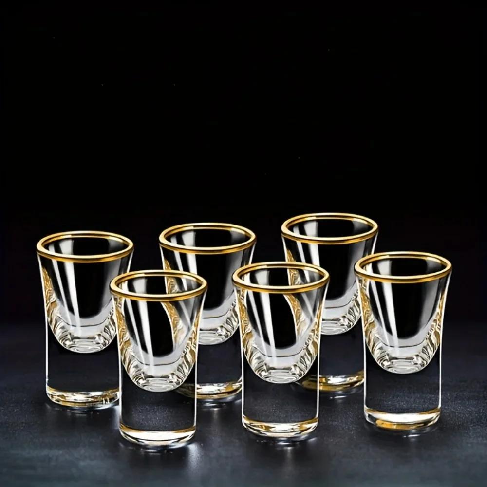 6pcs 15ml Mini Shot Glasses for Bar Pub Club Restaurant and Home Use Tumbler Glass Cup Fine Glass High Quality Wine Ware Set