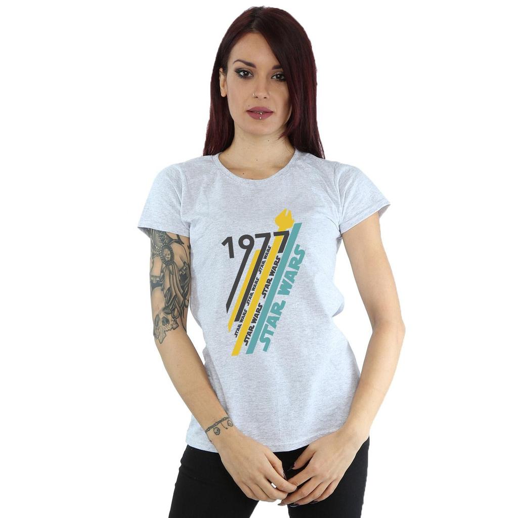 Star Wars Womens/Ladies Retro 77 Stripes Cotton T-Shirt