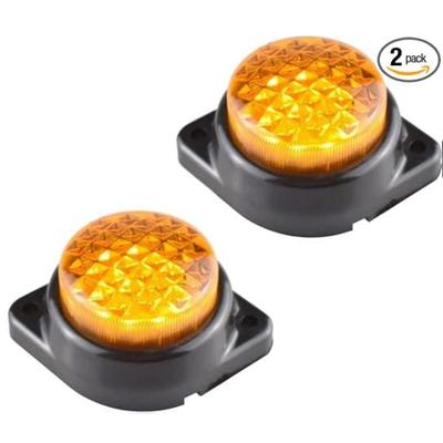APSMOTIV 2PCS Led Marker Lights Trailer 24V LED Amber Side Marker Lights for Trucks, Cab Marker, RV Marker Light Universal Fit