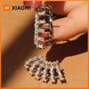 Huitan Claws Hollow Design Women Fashion Stud Earrings for Wedding Party Versatile Inlaid Bright CZ Charming Accessories Jewelry