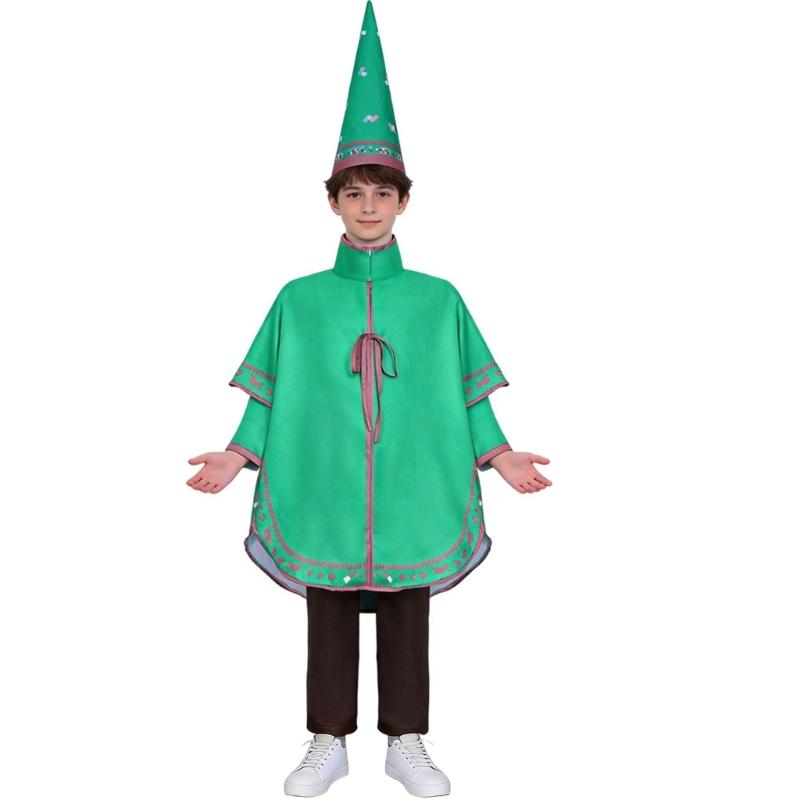 Multifunctional Role Play Outfit Includes Jacket Pants Cape Hat Roleplaying Clothes For Cosplay Event And Themed Parties
