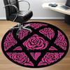 1 Stück Rose Floral Büro Runder Teppich, Unter Bürostühlen Schlafzimmer Wohnzimmer Heimdekoration, Raumdeko, In verschiedenen Größen erhältlich