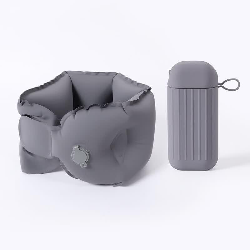 MiLing Portable Inflatable U-Shaped Travel Pillow темно-серого