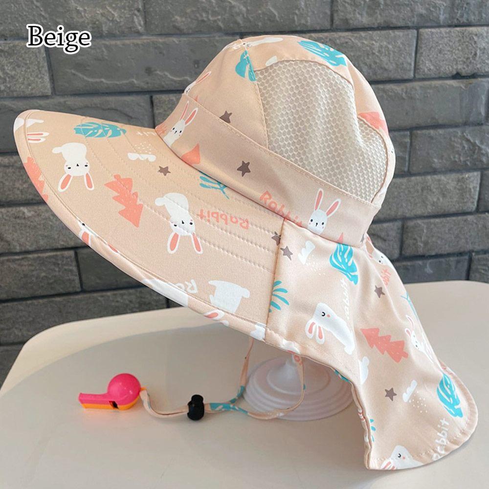 With Whistle Kids Bucket Hat Polyester Panama Hat Outdoor Sun Cap  Toddler